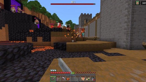 我的世界怎么隔墙打人